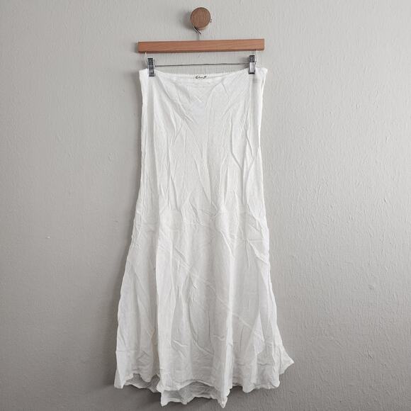 NEW Free People Intimately Sweet On You Bias Half Slip Maxi Skirt Clean Ivory - Picture 8 of 15